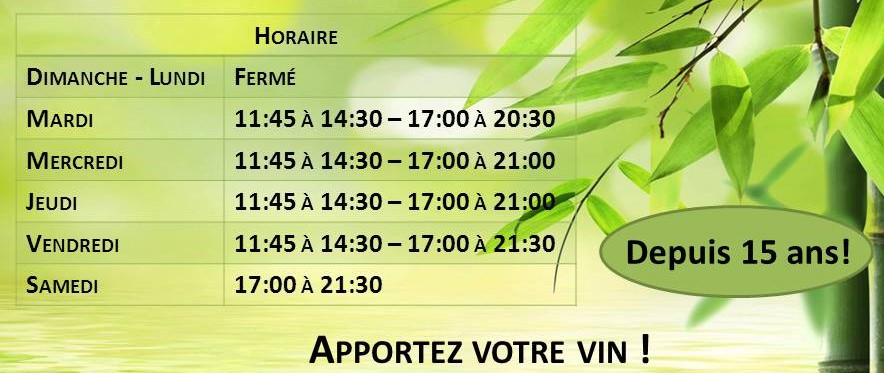 Horaire Régulière