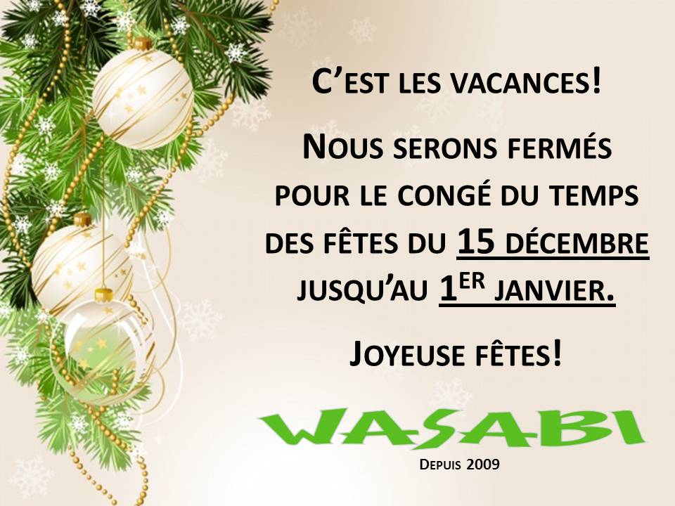 Horaire Special noel